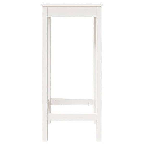 Weißer Bartisch 50x50cm Kiefer Massivholz