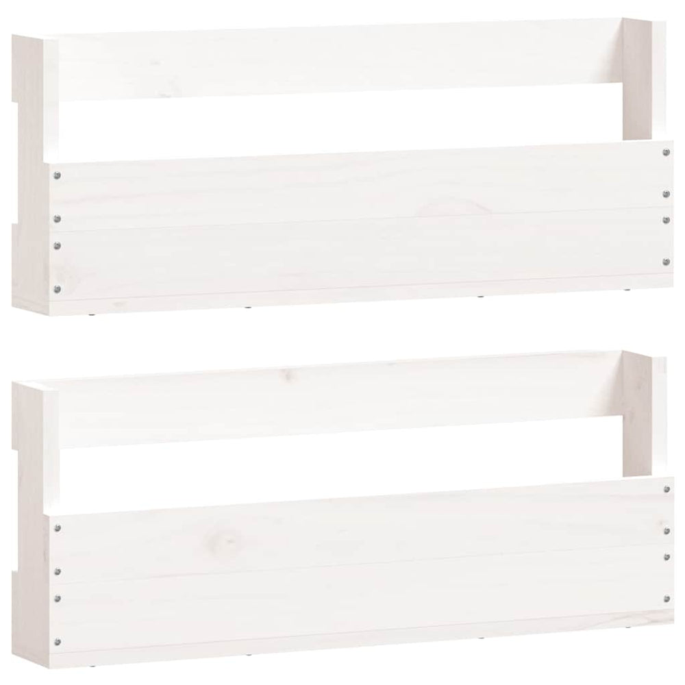 Wand Schuhregale Kiefer Massivholz Weiß