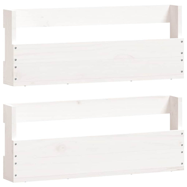 Wand Schuhregale Kiefer Massivholz Weiß