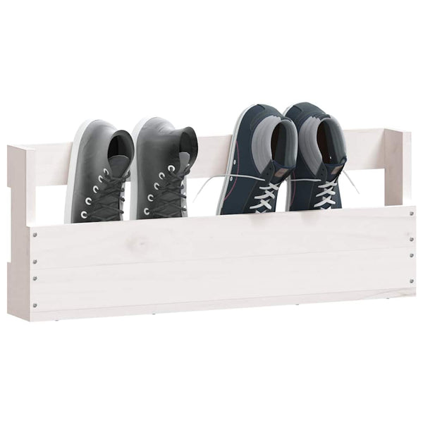 Wand Schuhregale Kiefer Massivholz Weiß