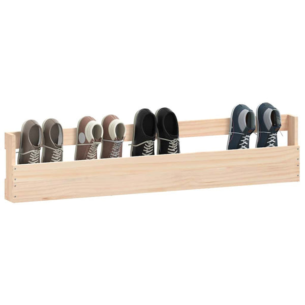 Wand Schuhregale Kiefer massiv 2er Set