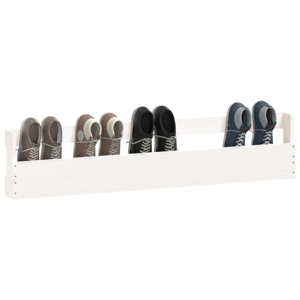 Wand Schuhregal 2er Set Kiefer Weiß