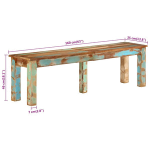 Massivholz Bank Altholz 160 cm