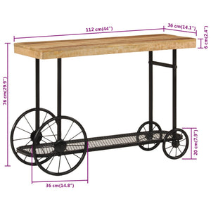 Konsolentisch Mango Massivholz 112cm