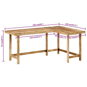 Mango Massivholz Schreibtisch 165 cm