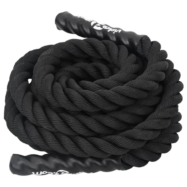 vidaXL Corde de combat noire 6 m 4,5 kg polyester