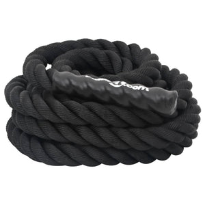 vidaXL Corde de combat noire 6 m 4,5 kg polyester