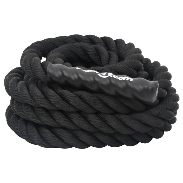 vidaXL Corde de combat noire 6 m 4,5 kg polyester