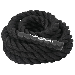 vidaXL Corde de combat noire 9 m 6,8 kg Polyester