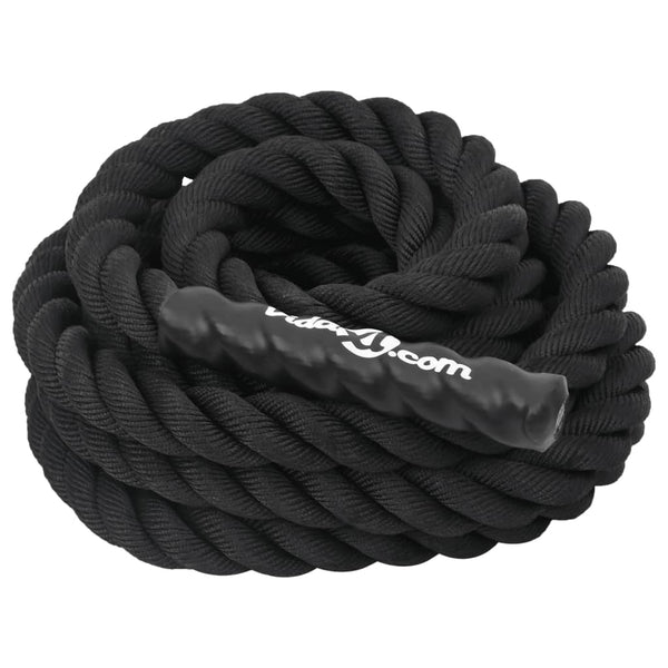 vidaXL Corde de combat noire 9 m 6,8 kg Polyester