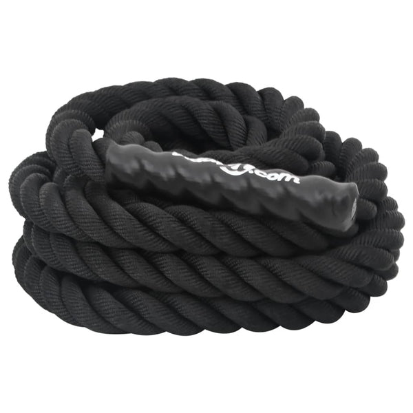 vidaXL Corde de combat noire 9 m 6,8 kg Polyester