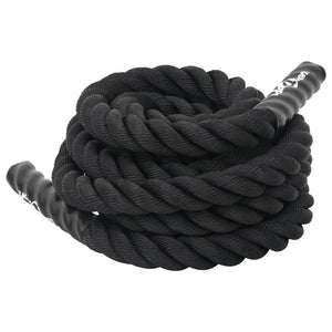 vidaXL Corde de combat noire 9 m 6,8 kg Polyester