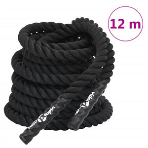 Schwarzes Battle Rope 12 m, 9 kg