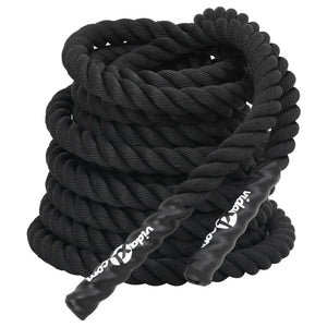 Schwarzes Battle Rope 12 m, 9 kg