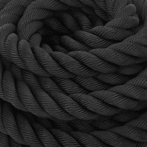 vidaXL Corde d'entraînement Battle Rope noire 15 m 11 kg Polyester