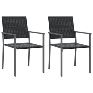 vidaXL Ensemble repas de jardin 3 pcs Résine tressée et acier
