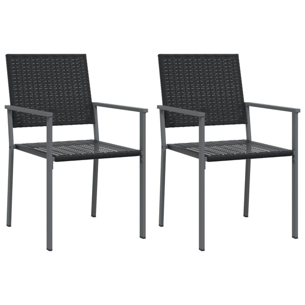 vidaXL Ensemble repas de jardin 3 pcs Résine tressée et acier