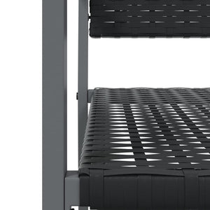 vidaXL Ensemble repas de jardin 3 pcs Résine tressée et acier
