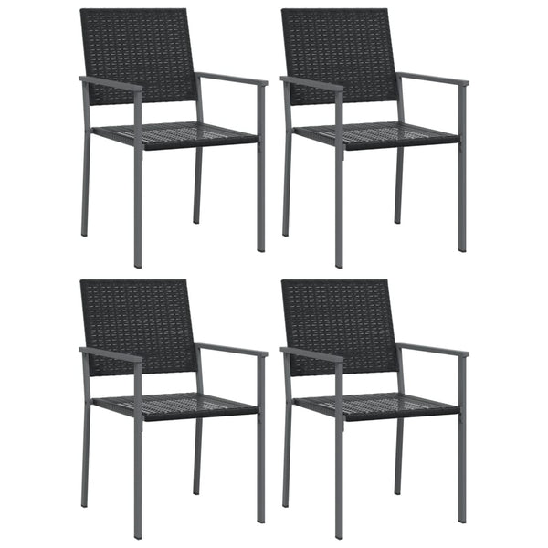 vidaXL Ensemble de salle à manger de jardin 5 pcs en poly rotin et acier