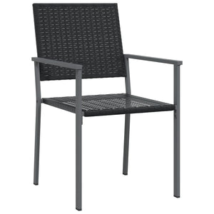 vidaXL Ensemble de salle à manger de jardin 5 pcs en poly rotin et acier