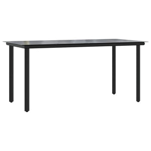 vidaXL Ensemble de salle à manger de jardin 5 pcs en poly rotin et acier