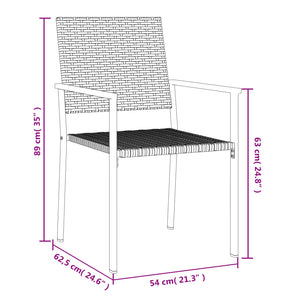 vidaXL Ensemble de salle à manger de jardin 5 pcs en poly rotin et acier