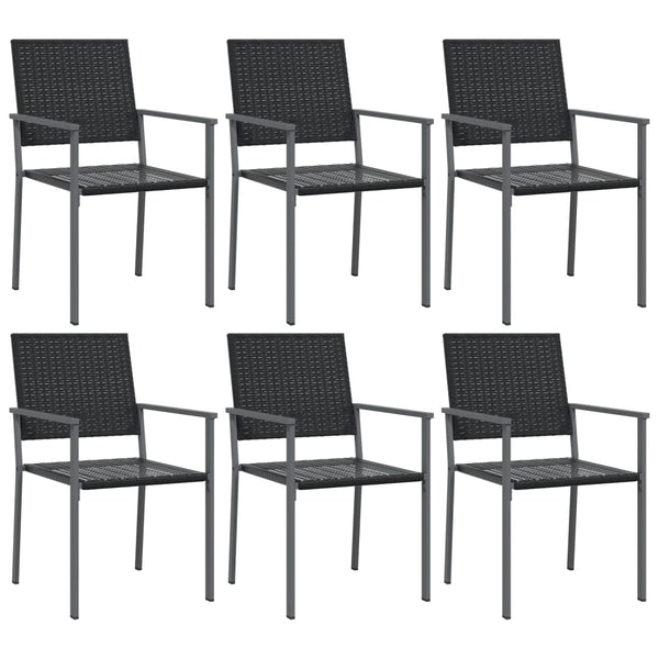 vidaXL Salon de jardin 7 pcs en résine tressée et acier
