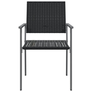 Gartenstühle 4 Stk. Schwarz 54x62,5x89 cm Poly Rattan