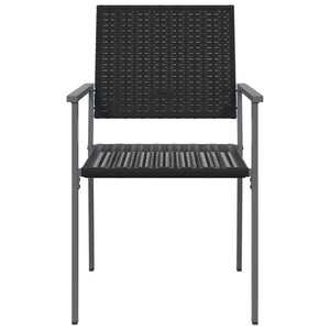 Gartenstühle 6 Stk. Schwarz 54x62,5x89 cm Poly Rattan
