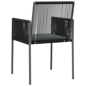 Gartenstühle mit Kissen 6 Stk. Schwarz 54x60,5x83,5 cm