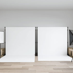 Hintergrundstative 2 Stk. Schwarz 305x243 cm Stahl