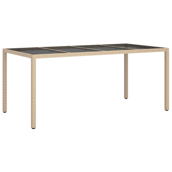 9-tlg. Garten-Essgruppe mit Kissen Beige Poly Rattan