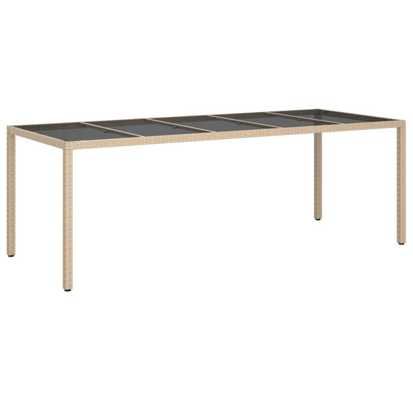 9-tlg. Garten-Essgruppe mit Kissen Beige Poly Rattan
