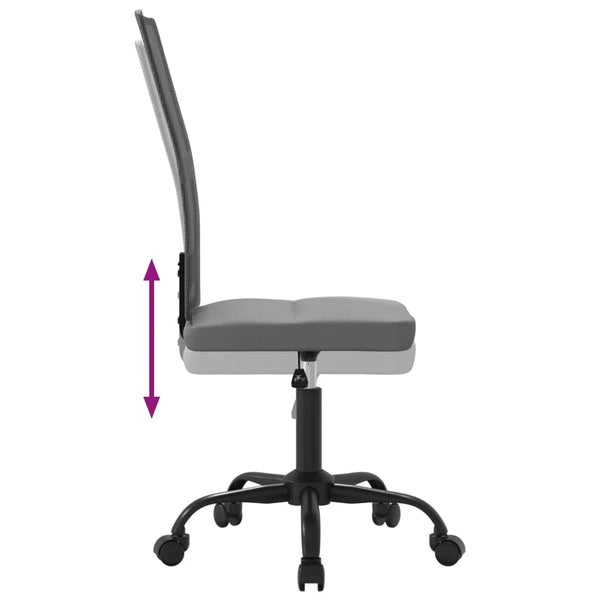 Höhenverstellbarer Bürostuhl Grau Netzstoff