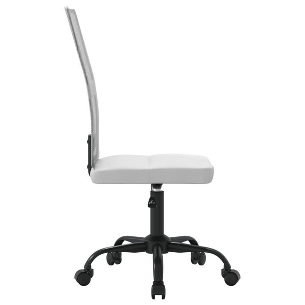Höhenverstellbarer Bürostuhl Weiß Netzstoff