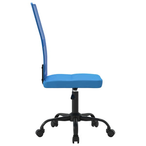 Höhenverstellbarer Bürostuhl Blau Netzstoff