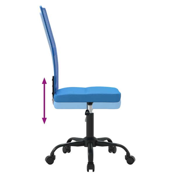 Höhenverstellbarer Bürostuhl Blau Netzstoff