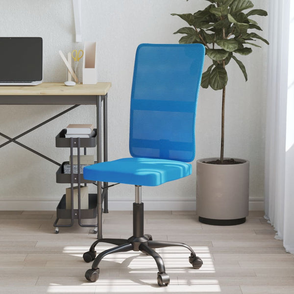 Höhenverstellbarer Bürostuhl Blau Netzstoff