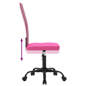 Höhenverstellbarer Bürostuhl Rosa Mesh