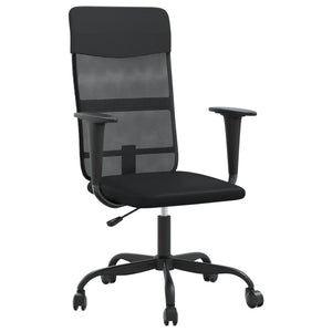 Höhenverstellbarer Bürostuhl Schwarz Netzstoff