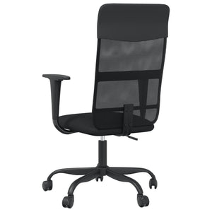 Höhenverstellbarer Bürostuhl Schwarz Netzstoff