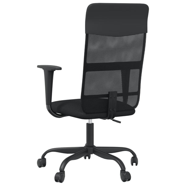 Höhenverstellbarer Bürostuhl Schwarz Netzstoff