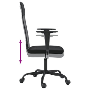 Höhenverstellbarer Bürostuhl Schwarz Netzstoff