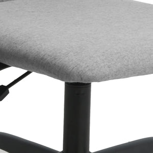 vidaXL Chaise de Bureau Réglable en Hauteur Gris Clair Tissu