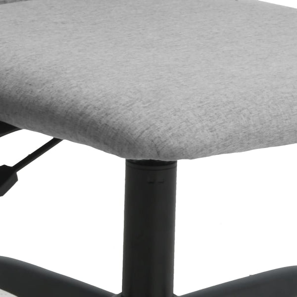 vidaXL Chaise de Bureau Réglable en Hauteur Gris Clair Tissu