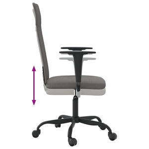 Höhenverstellbarer Bürostuhl Dunkelgrau Stoff