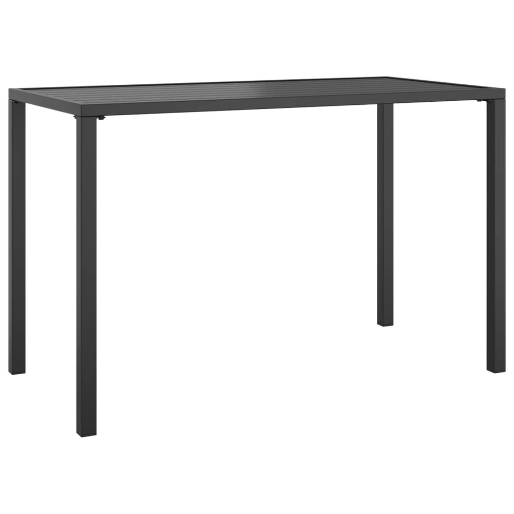 Anthrazit Garten-Esstisch Stahl 110x54 cm
