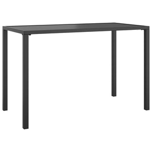 Anthrazit Garten-Esstisch Stahl 110x54 cm
