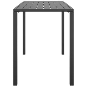 Anthrazit Garten-Esstisch Stahl 110x54 cm