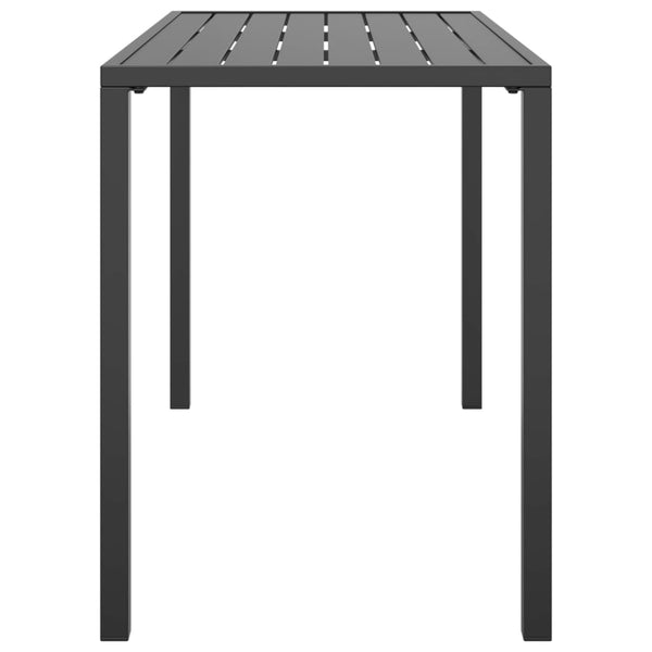 Anthrazit Garten-Esstisch Stahl 110x54 cm